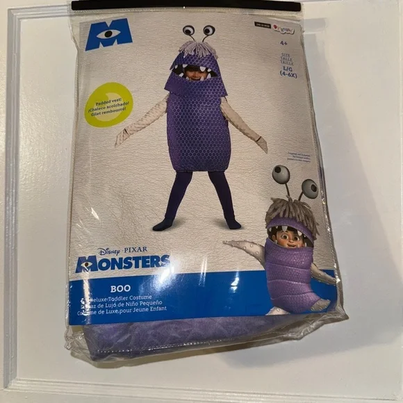 Disney Monsters Inc Boo Toddler Costume Sz Large 4-6x - Picture 2 of 5